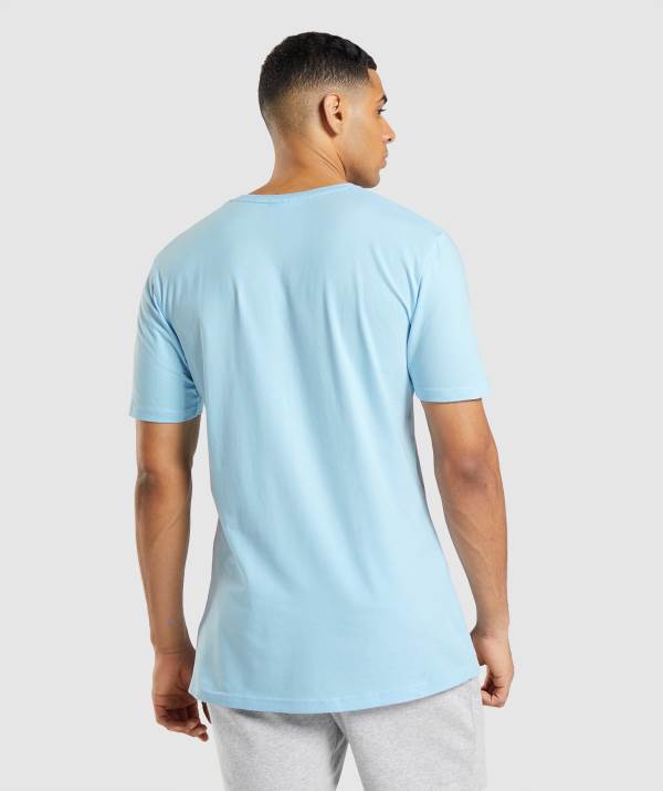 Panske Tricka Gymshark Essential Modre | BL2541097